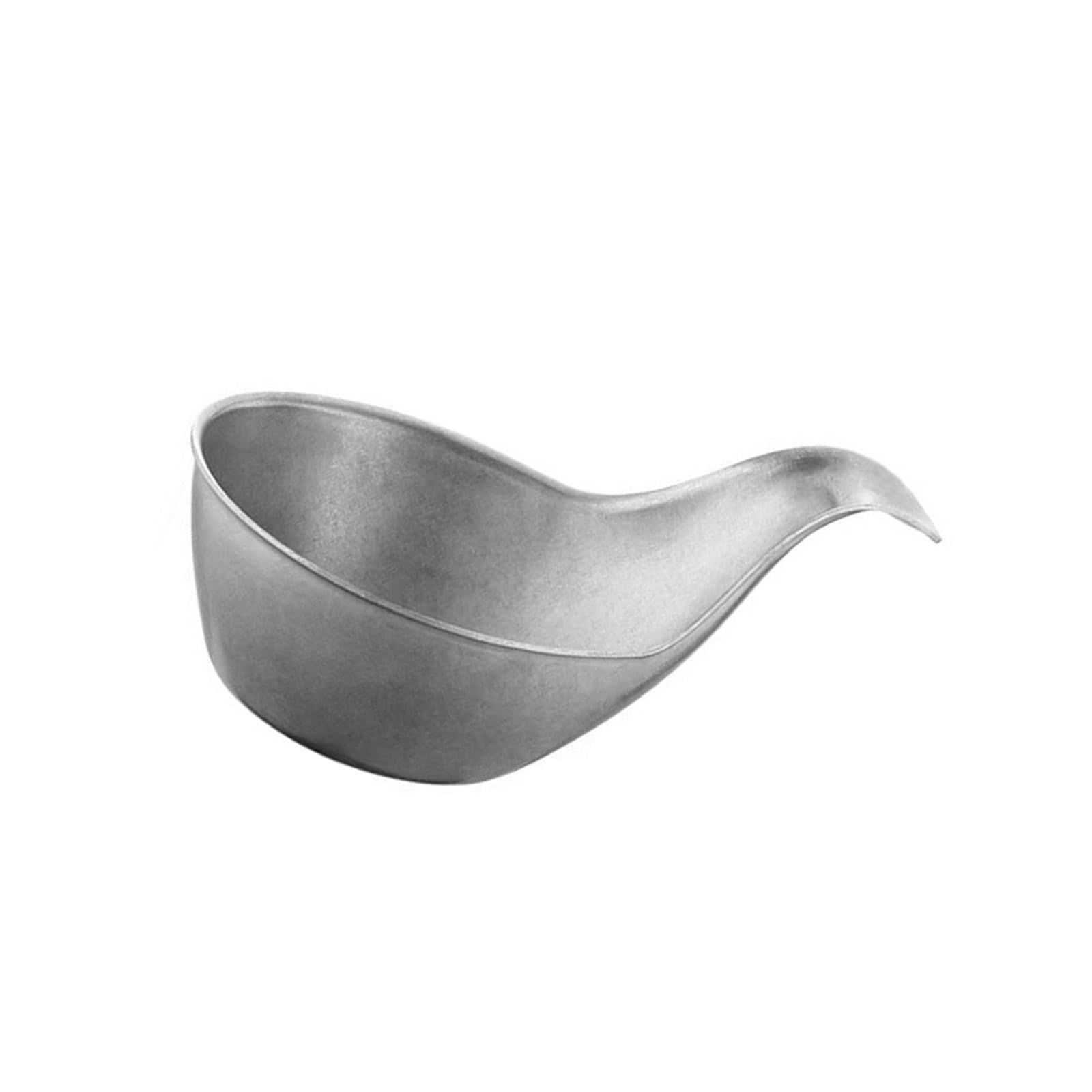 MALSSE Multipurpose 304 Stainless Steel Liquid Dispenser for Sauce Milk Coffee Comfortable Grip Condiment Container Ergonomic Sauce Cup