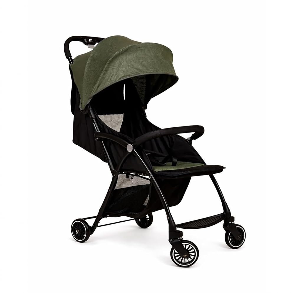 Image of Mothercare Baby Stroller Lightweight One-Key Fold 0-3 Years Green | Lightweight 4.6kg frame with 360 swivel wheels and one-key fold mechanism for easy storage and transport