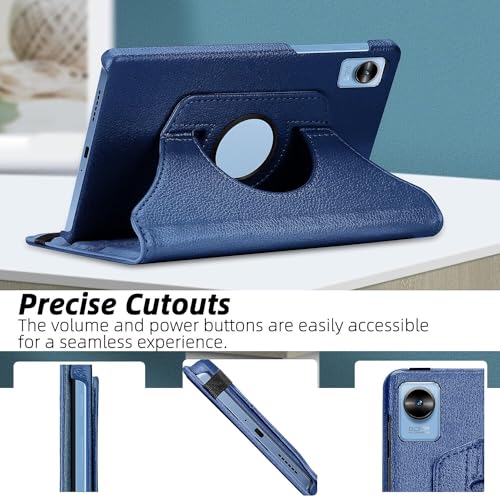 Image of Realme Pad Mini 8.7 inch Tablet (Model FIT ONLY-: RMP2105 /RMP2106) 360 Degree Rotating Flip Case Cover (Blue)