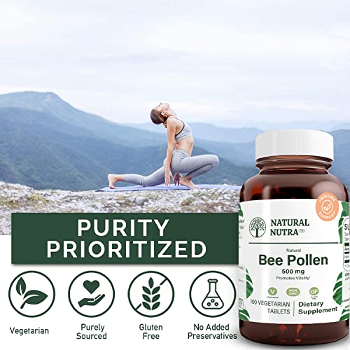 Nutra 100% Pure Bee Pollen Pills for Protein Energy, Skin Calmness, Immunity Support, Health and Nutritional Supplement, 100 Gluten Free Vegetarian Tablets - Image 5