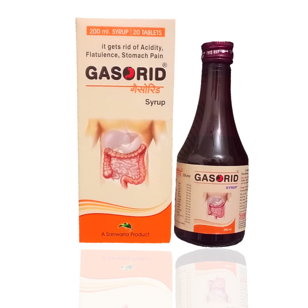 Ayurvedic GASORID Syrup -Natural Ayurvedic Digestive Enzyme Syrup for Acidity & Stomach Pain - Relieves Acidity, Indigestion, & Constipation (With 20 Tablets FREE) |For All Ages PACK OF 1 (200 ML)| (B0BTMRNHGH) Amazon Price History, Amazon Price Tracker