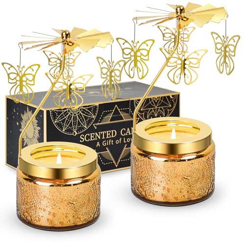 2 Pack Butterfly Scented Candle Gift for Women, Perfect for Moms, Best Friends, Daughters, Sisters, Colleague, neighbours, Ideal for Birthdays, Anniversaries, Christmas, Thanksgiving, and More