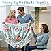 Dalycro Granny Panties Funny Unerwear for Women Big Mama Undies Gag Gift For Adults Men Christmas Stocking Stuffer Party (Cyan-Floral Rose, One Size)