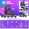 2PM SPORTS Vinal Girls Adjustable Flashing Inline Skates, All Wheels Light Up, Fun Illuminating Skates for Kids Men Adult Women and Boys #3