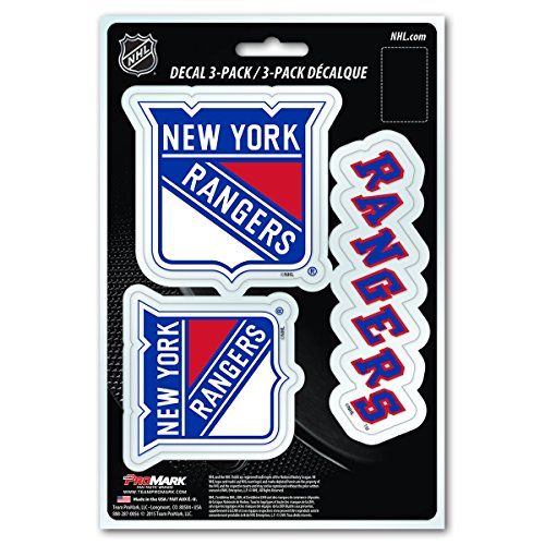 Fanmats NHL New York Rangers Team Decal, 3-Pack , Blue