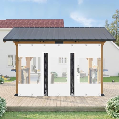 Bâche imperméable en PVC avec porte et œillets extérieurs de 1x1,8m - 2