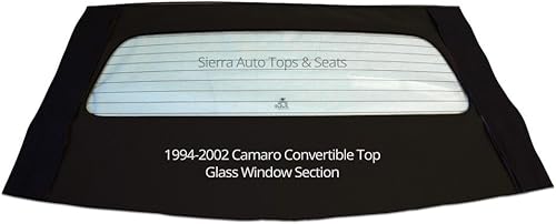 Sierra Auto Tops Convertible Top Reemplazo para Chevrolet CamaroFirebird 1994-2002, Stayfast Canvas, negro, sección de ventana solamente