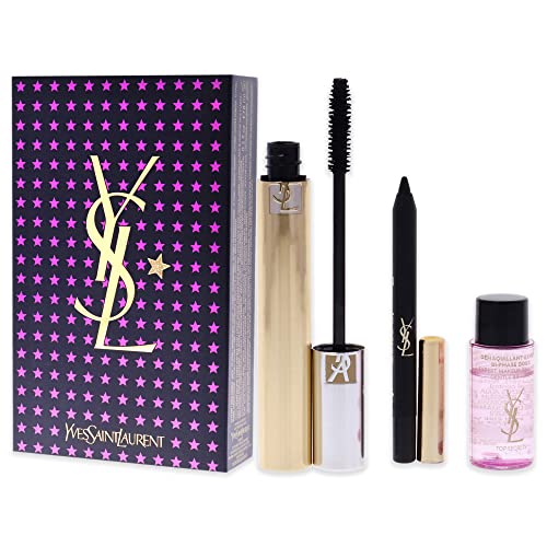 Yves Saint Laurent Mascara Volume Effet Faux Cils Set - 01 Women 0.2Oz Mascara Volume Effet Faux Cils, 0.02Oz Waterproof Eye Pencil, 0.2Oz Top Secret Expert Make-Up 3 Pc Black Gscosysl019 #TOP3