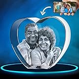 ArtPix 3D Crystal Photo, Personalized Gift With Your Own Photo, 3D Laser Etched Picture, Engraved Heart Crystal, Memorial Birthday Gifts for Mom, Dad, Men, Women, Customized Anniversary Couples Gifts