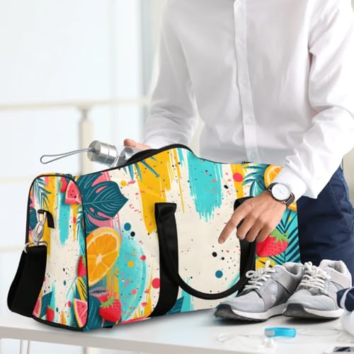 Travel Duffle Bag Tropical Palm Fruit Gym Bags for Men Women Travel Duffel Bags with Adjustable Shoulder Strap Carry On Weekender Bag4