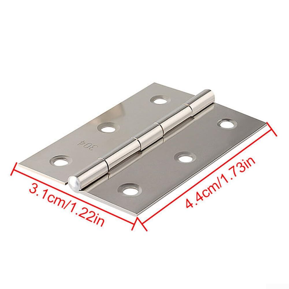 50 Pcs 2 Deur Scharnieren, Kogellager Butt Interne Scharnieren Rvs Deur Scharnier Voor Houten Deuren