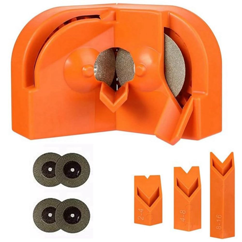 pofaa Drill Bit Sharpeners Efficient Drill Bit Grinding Sharpener Orange for Bits,Drill Bits Grinding