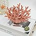 vlinlvo Coral Coastal Decor, Artificial Resin Coral Reef Statue, Coastal Room Decor Beach Decorations for Home Bathroom Bedroom,Ocean Themed Decor for Office,Aquarium,7.5''Lx6.3''H, RB1001P, Pink