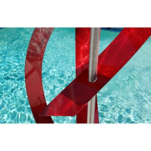 Statements2000 Red Large Metal Sculpture, 82" Indoor Outdoor Statue For Yard, Abstract Garden Art, Centinal By Jon Allen #TOP3