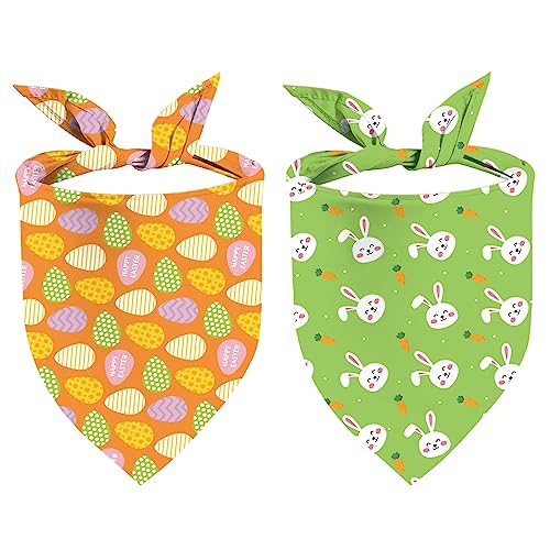 Easter-Dog-Bandanas-Puppy-Scarf-Easter-Dog-Outfits-2-Pcs-Adjustable-Easter-Triangle-Reversible-Dog-Costume-for-Small-Medium-Large-Dogs Easter Dog Bandanas Puppy Scarf Easter Dog Outfits 2 Pcs Adjustable Easter Triangle Reversible Dog Costume for Small Medium Large Dogs