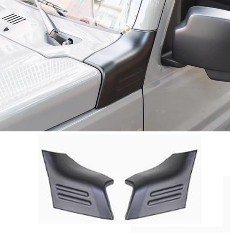 Toworldit 2Pcs/set ABS A-pillar Side Body Armor Cowl Cover Trim Compatible with Suzuki Jimny JB64 JB74 2023-2024 (Carbon fiber)