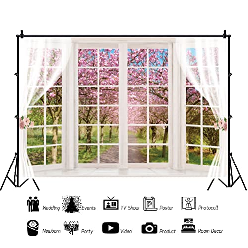Fondo fotográfico vinilo 5x3ft Cherry Blossom miniatura 2