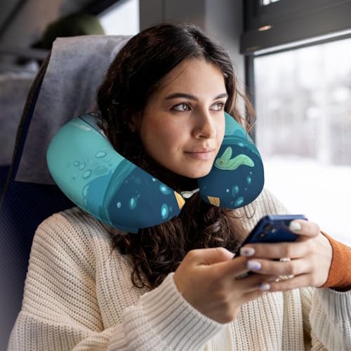 Almohada de viaje con espuma viscoelástica y diseño ergonómico miniatura 5