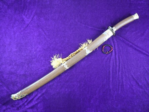 Qing Broadsword&清刀/Damascus Steel/Rosewood Scabbard/Gold Alloy Production Swords #TOP6