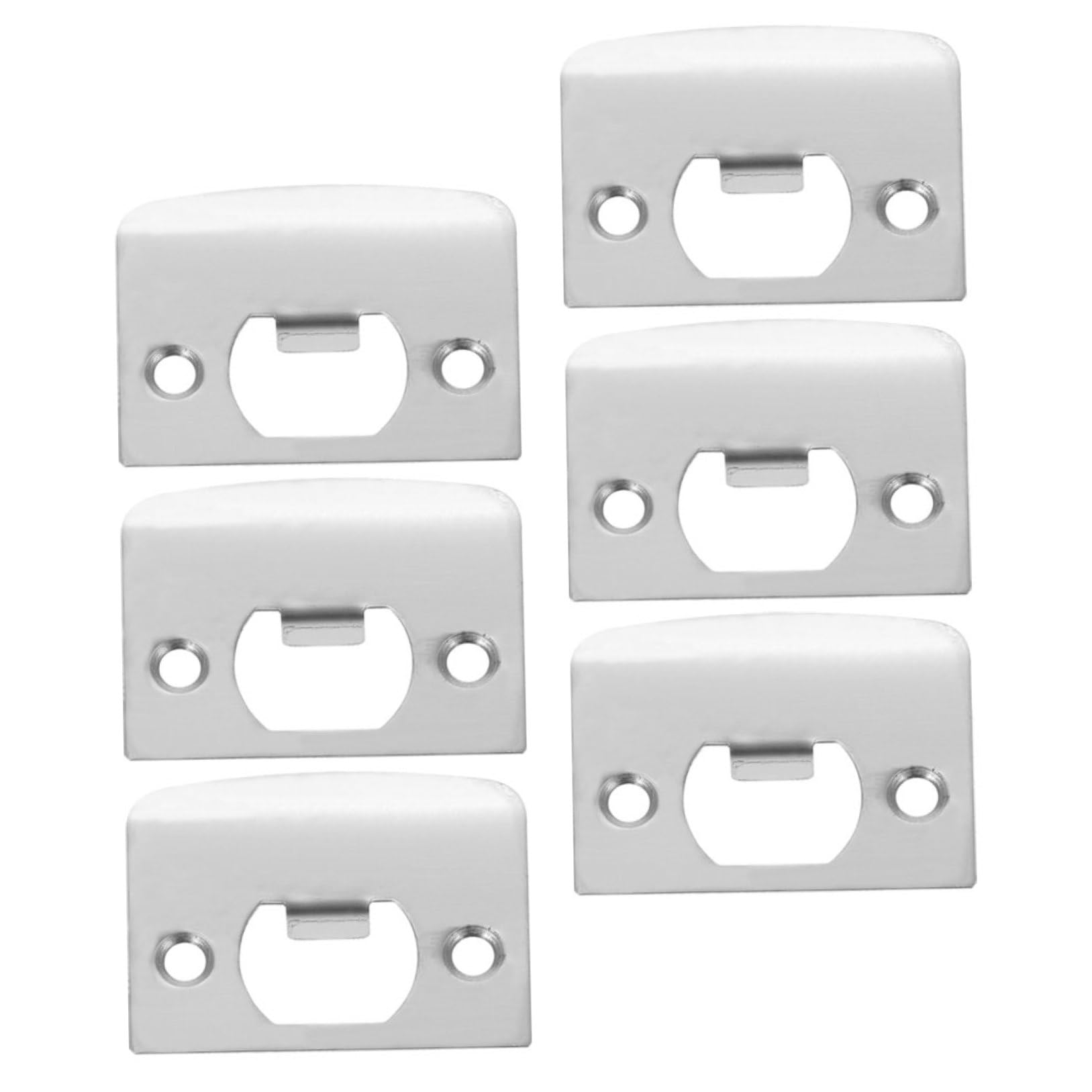 SHINEOFI 4 Ensembles Plaque De Renfort De Porte Inoxydable De Plaques De Fermeture Pour Serrures De Porte Résistante À Installation Facile Sécurise Vos Entrées 6 Pièces * 4