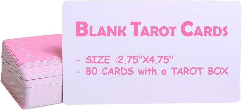 Myripoly Create Your Own Oracle Card,White Blank Tarrot Cards Deck, 80 Cards, Standard Tarot Size2.75" x 4.75" White Blank Playing Cards