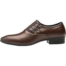 Black Shoes Men,Men's Lace Ups Shoes,Classical Style Slip On Low Rubber Sole Block Heel Work Non-Slip Lace-Ups Comfortable Classic for Office Work Business