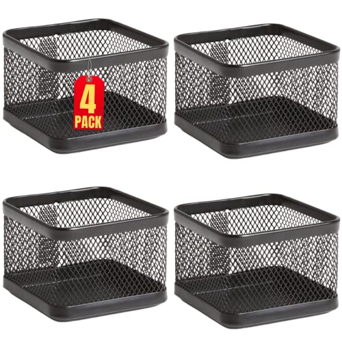 1Intheoffice Mesh Paperclip Holder For Desk, Paperclip Holder Desk Accessories Holder(4 Pack) #TOP29