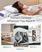 ChiXpace Dual Layer 4 Inch Memory Foam Mattress Topper Queen - 2 Inch Gel Memory Foam and 2 Inch Pillow Top Mattress Pad, 7-Zone Egg Crate Queen Size Mattress Topper (White)