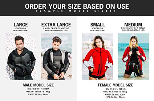 image for Platinum Sun Unisex PRO Neoprene Jacket Wetsuit Hoodie - Waterproof Wi