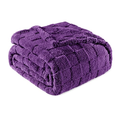 Exclusivo Mezcla Plaid Couverture Polaire à Motif Carreaux, Plaid jeté de Canape Super Doux et...
