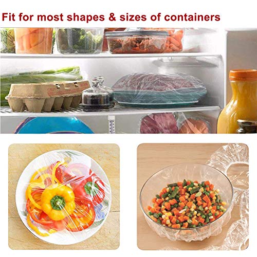HarrierWing Reusable Bowl Covers with Elastic - Stretch to Fit Plastic Food Cover for Leftovers (4 Size, 60 PCS) - Thumbnail 7