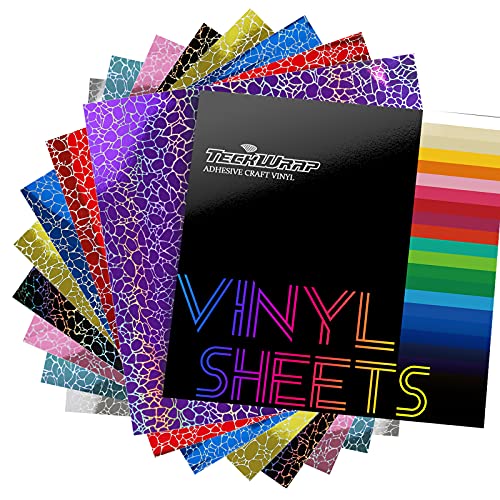 Vinyle holographique TECKWRAP feuille adhésive chrome pour machine de découpe scrapbooking
