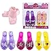 Fedio Girls Princess Dress up Shoes 4 Pairs Role Play Collection Play Shoes Set for Little Girls Age 3-6 Years (4 Pairs) Pink