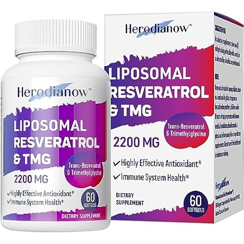 Herodianow Resveratrol with TMG Supplement 2200 MG Cover