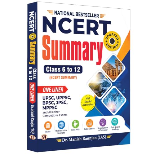 NCERT Summary (Class 6–12) One Liner Book for UPSC, IAS, State Civil Services & Competitive Exams | Fast Revision Guide with Important Facts, Concepts and Exam-Oriented Notes