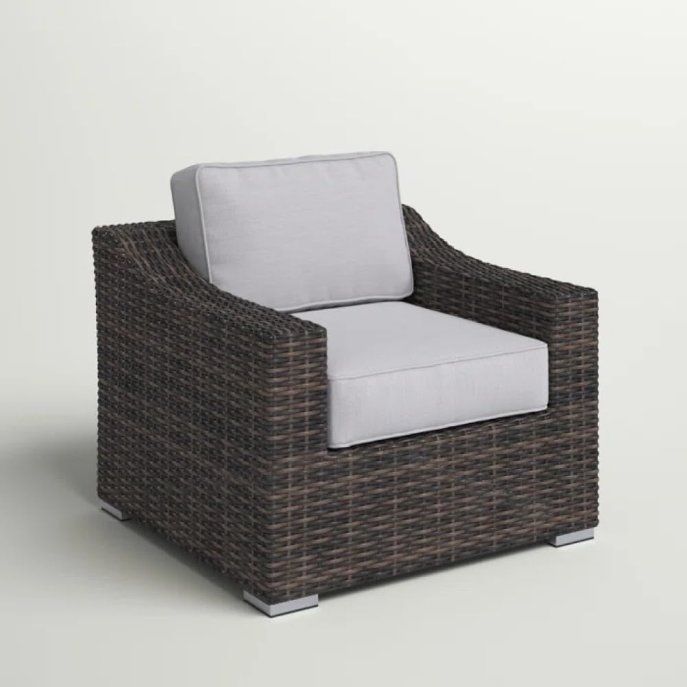Patio Chair with Removable Cushion for Outdoor Seating Comfort