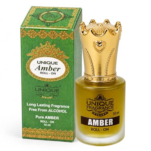 Image of Unique Amber Attar Roll On 8ml | Premium Mysore Amber Perfume Oil | Long Lasting Alcohol-Free Fragrance | Unisex Roll-On Ittar for Men & Women