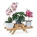 Relaxdays Regał na kwiaty, z 3 półkami, na parapet, z bambusa, regał na rośliny, wymiary: 17 x 51,5 x 15 cm, naturalny