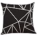 Produktbild Longra Kissenbezüge 45cm x 45cm Vintage schwarz & weiß Baumwolle Leinen Kissen Cover Kissenbezüge Home Decor Kissenhülle (L)