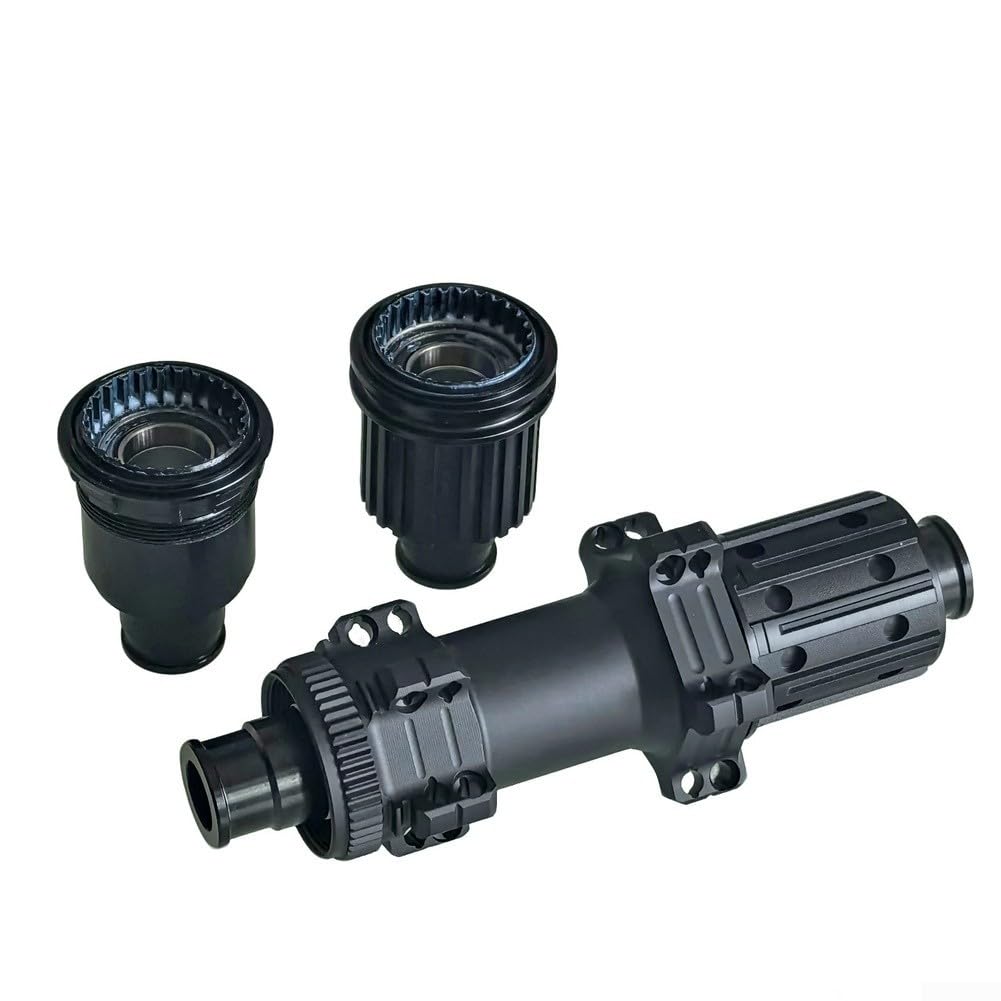 Honseadek Hub freno a disco con blocco centrale 24H 54T sistema a cricchetto, lega AL7075 per raggi dritti, mozzo posteriore 12 x 142 mm per bici da strada compatibile con dt (260TR-Ms)
