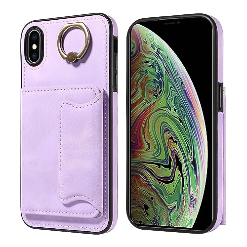 Porte-cartes iPhone XS Max en cuir antichoc idéal pour vos déplacements