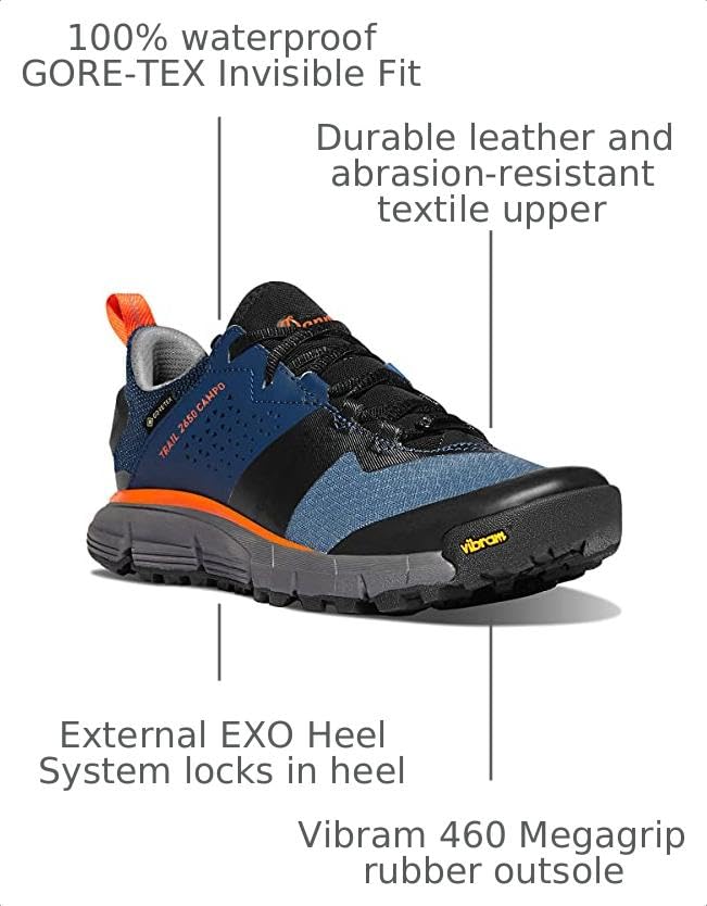 Image of Danner Women's Trail 2650 Campo | Breathable Perspair Upper Hiking Shoes, Vibram Megagrip Sock Like Lightweight Trail Footwear
