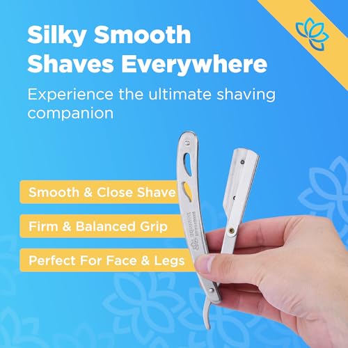 Equinox Professional Hair Scissors Set - Pro Barber Kit, Includes Cutting Scissors, Thinning Shears, Straight Razor, 3 Combs, Clips, Grippers - Salon & Barber Supplies, Hair Tools - Image 5