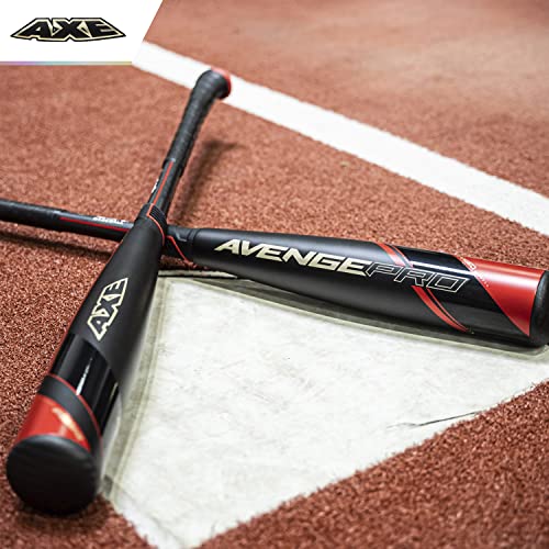 Axe Bat 2022 Avenge Pro (-10, 2-5/8") Usabat Baseball Bat, 2-Piece Composite, Black/Red/Gold (32" / 22 Oz.) #TOP6
