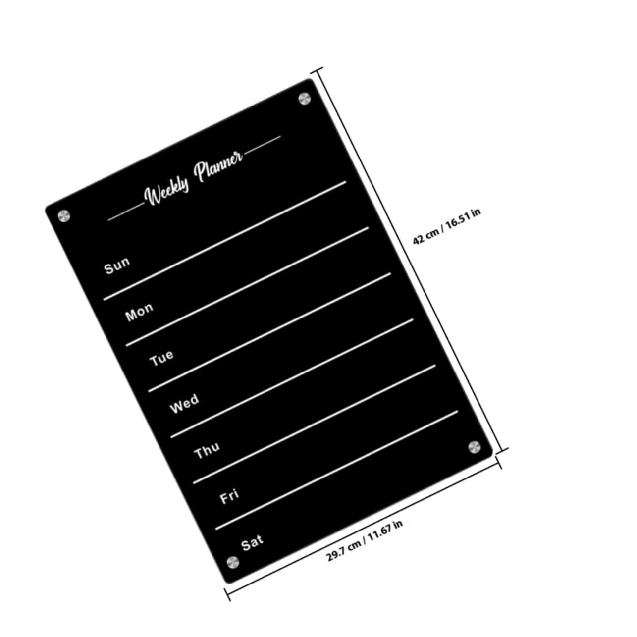 Magnetischer Wochenplaner aus Acryl mit Abwischbarer Oberfläche Kreatives und Praktisches Whiteboard für Kühlschrank Einfach zu Bedienen