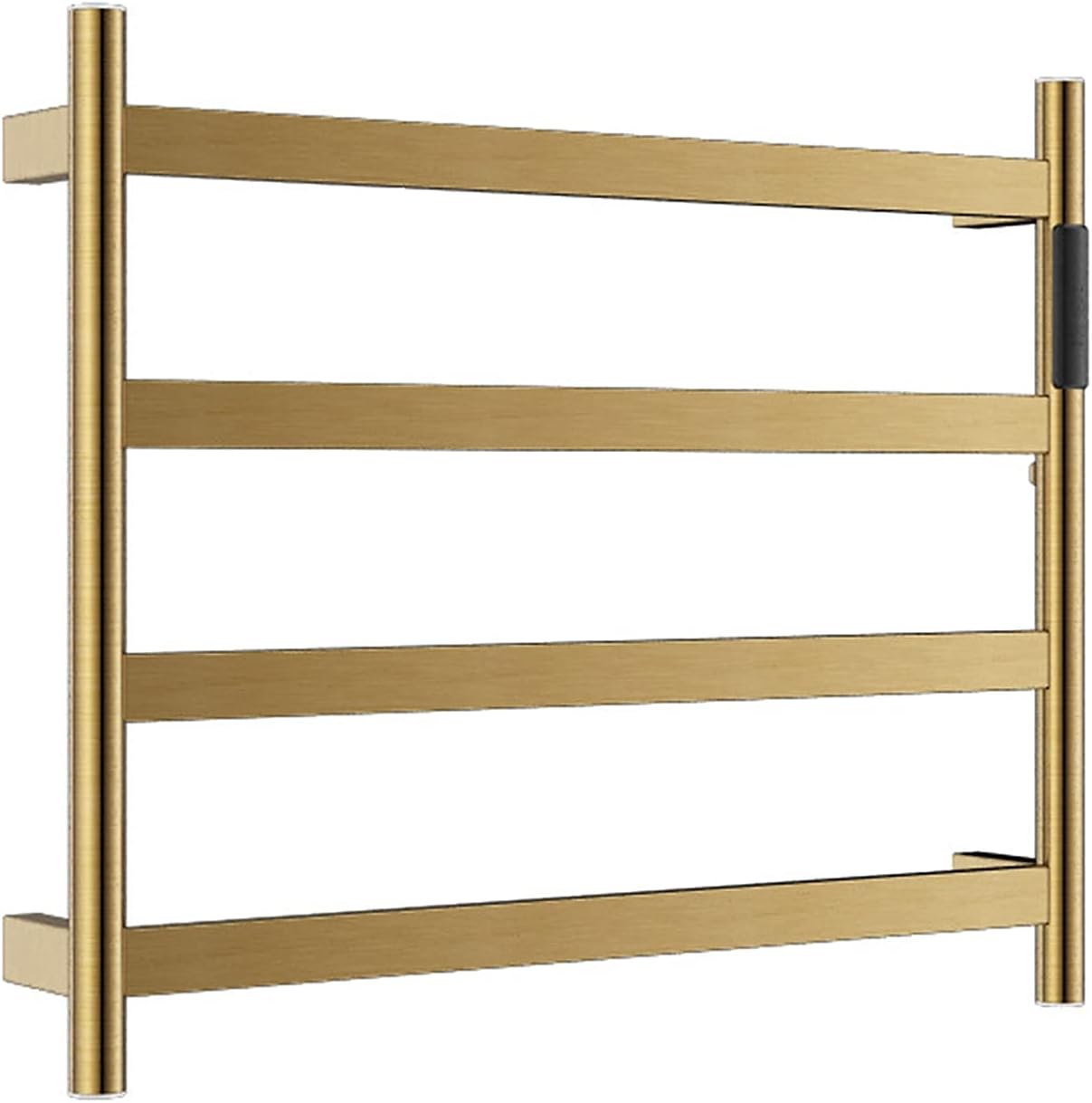 Towel Warmer 4 Bars Electric Heated Towel Rack 304 Stainless Steel Wall Mount Heated Towel Rail with Timer Control, Bathroom Radiator Drying Rack,Brushed Silver,Brushed Silver-Plug in