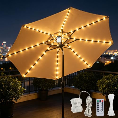 Lampe Parasol LED,104 LED Lampes pour Parasol,Éclairage de Parasols