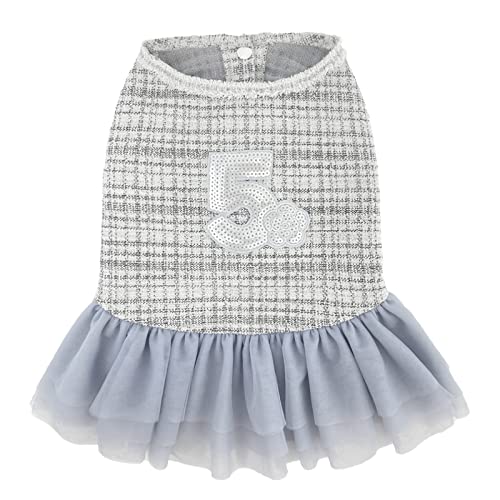 Mesheen Dog Elegant Party Dresses For Puppy And Cat Made Of Customized Breathable Jacquard Fabric, Use Delicate Soft Mesh Skirt Design Make Your Furry Child Looks More Cute And Fashion #TOP29