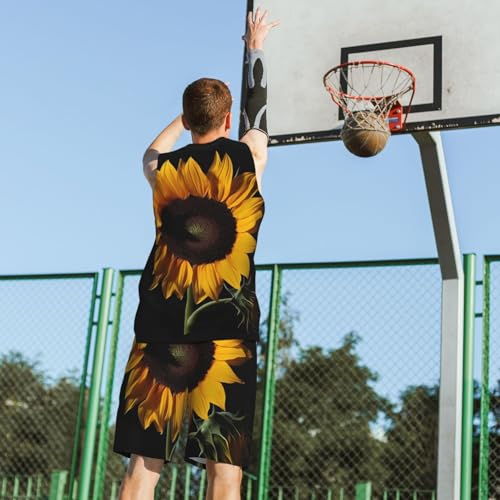 Maillot de basket-ball anti-transpiration ensemble noir homme