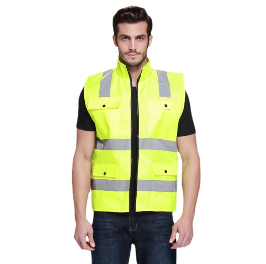 Chaleco Reflectante Chaleco Reflectante For Correr De Noche De Invierno, Chaleco De Seguridad For Obra De Tráfico Chaleco de Trabajo(XL)